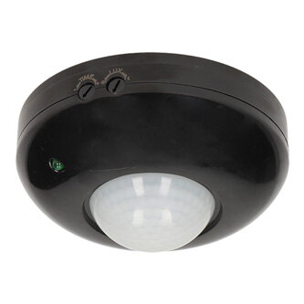 PIR motion sensor 230V 50Hz, 6m, max. 1200W, černý, ORNO, 360°, IP20, infračervený