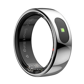 Smart RING PRO stříbrný, měř.stresu, srdeč.tepu, monitoring spánku, 7, Powerton