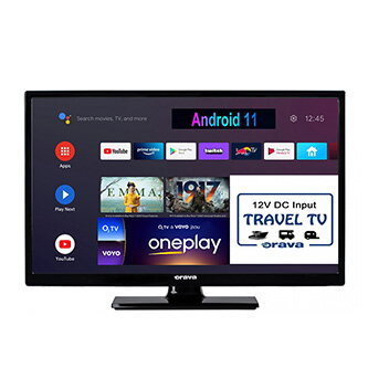 Televize Orava, LT-ANDR24 1224, 24", HD Ready 1366x768, 50/60 Hz, černá, Android TV