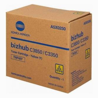 Konica Minolta originální toner A5X0250, yellow, 10000str., TNP48Y, Konica Minolta Bizhub C3350, C3850, O