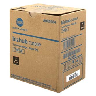 Konica Minolta originální toner A0X5154, black, 5000/4700str., TNP-50K, Konica Minolta Bizhub C3100P, O