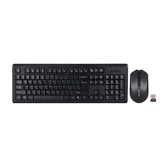 A4tech 4200N set bezdrátové klávesnice a V-Track optické myši CZ/US, černá
