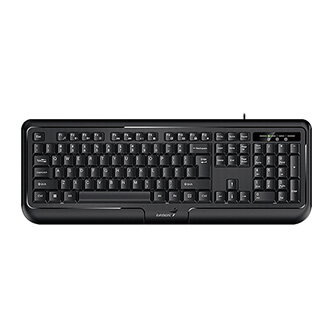 Genius KB-118 II, klávesnice CZ/SK, klasická, voděodolná typ drátová (PS/2), černá