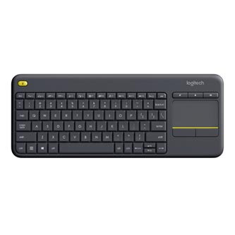 Logitech Klávesnice K400 Plus, AA, multimediální, 2.4 [GHz], černá, bezdrátová, US