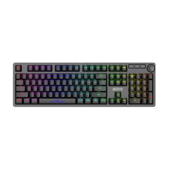 Marvo KG954 EN, Klávesnice US, herní, membránová typ drátová (USB), černá, podsvícená